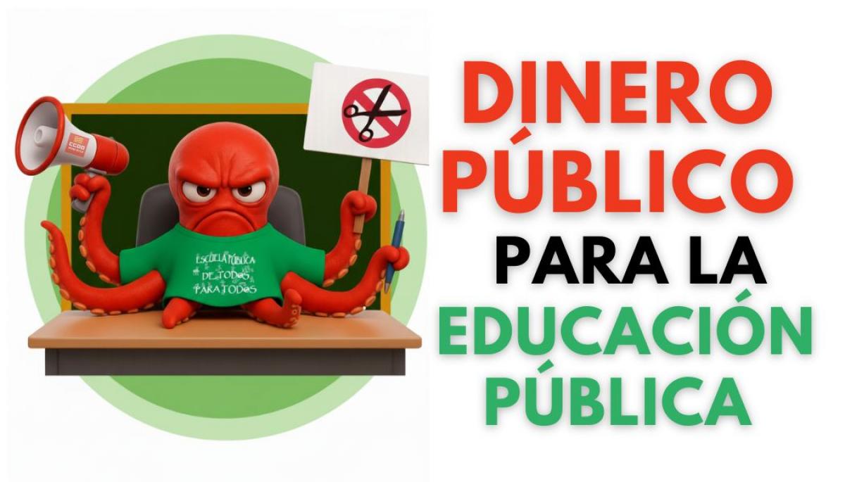 Cartel: Dinero público para la educación pública